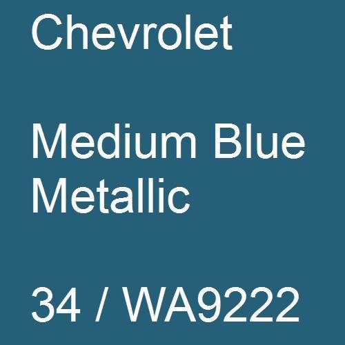 Chevrolet, Medium Blue Metallic, 34 / WA9222.